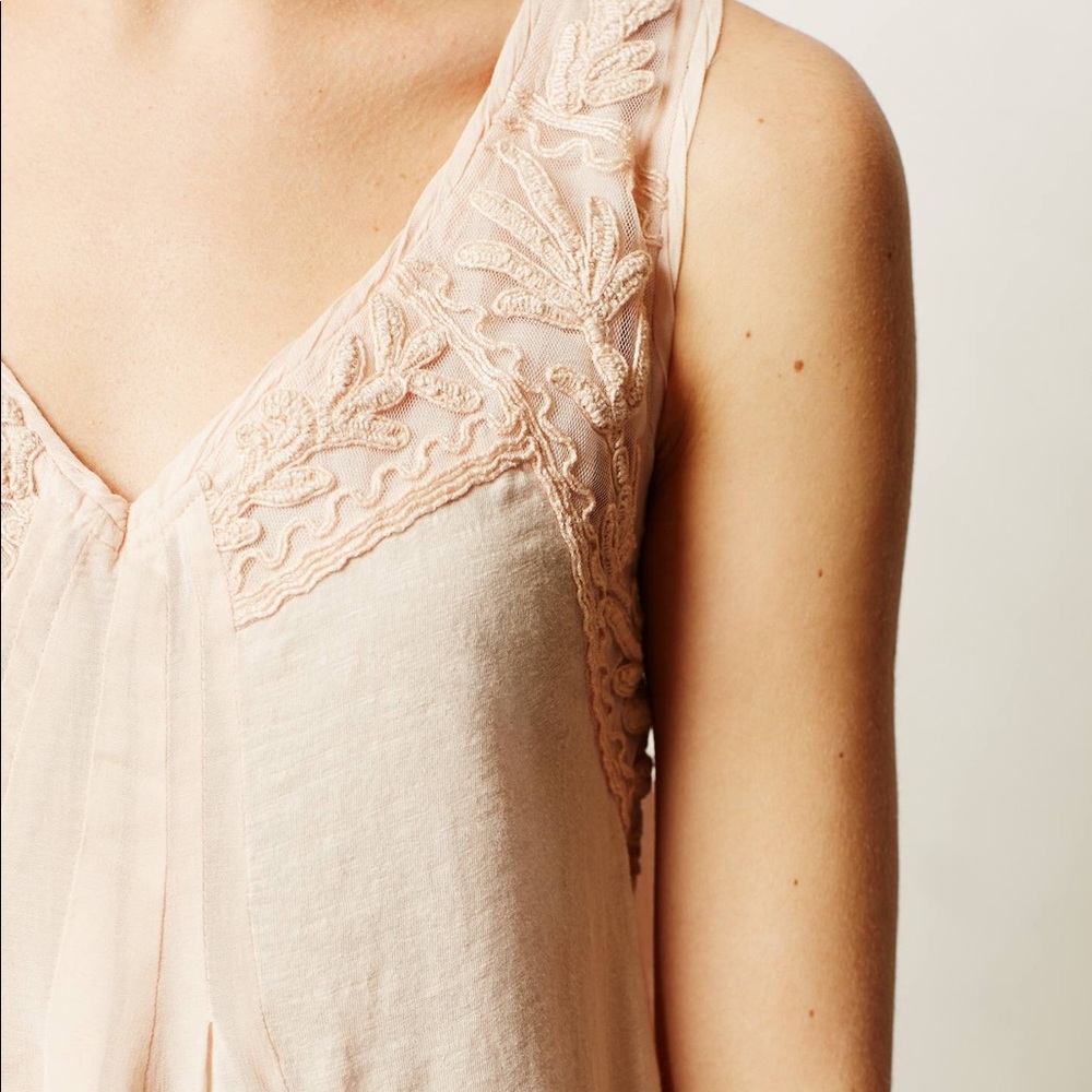 High low blush flowy tank